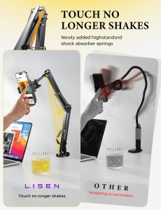 adjustable phone holder for bed