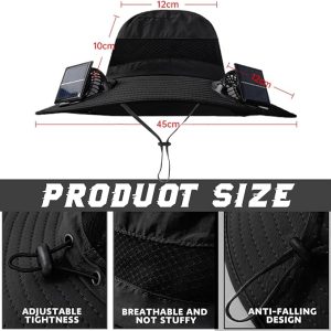 solar fan hat
