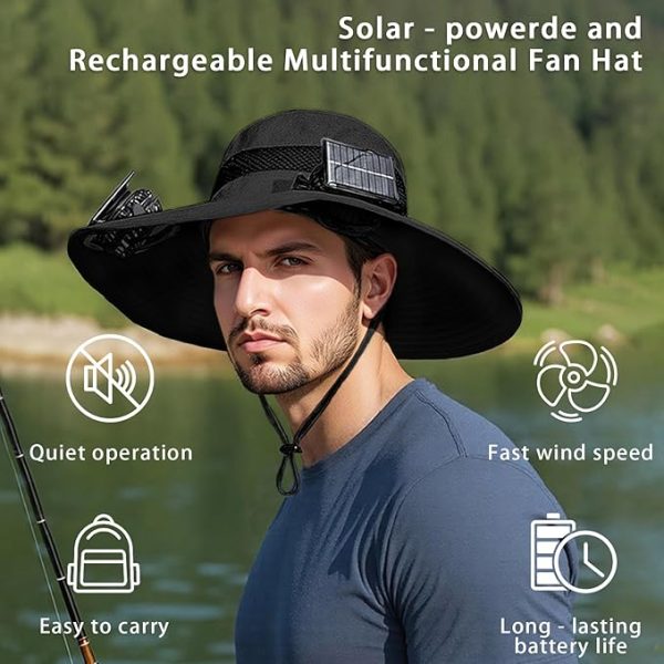 solar fan hat