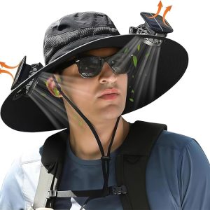solar fan hat